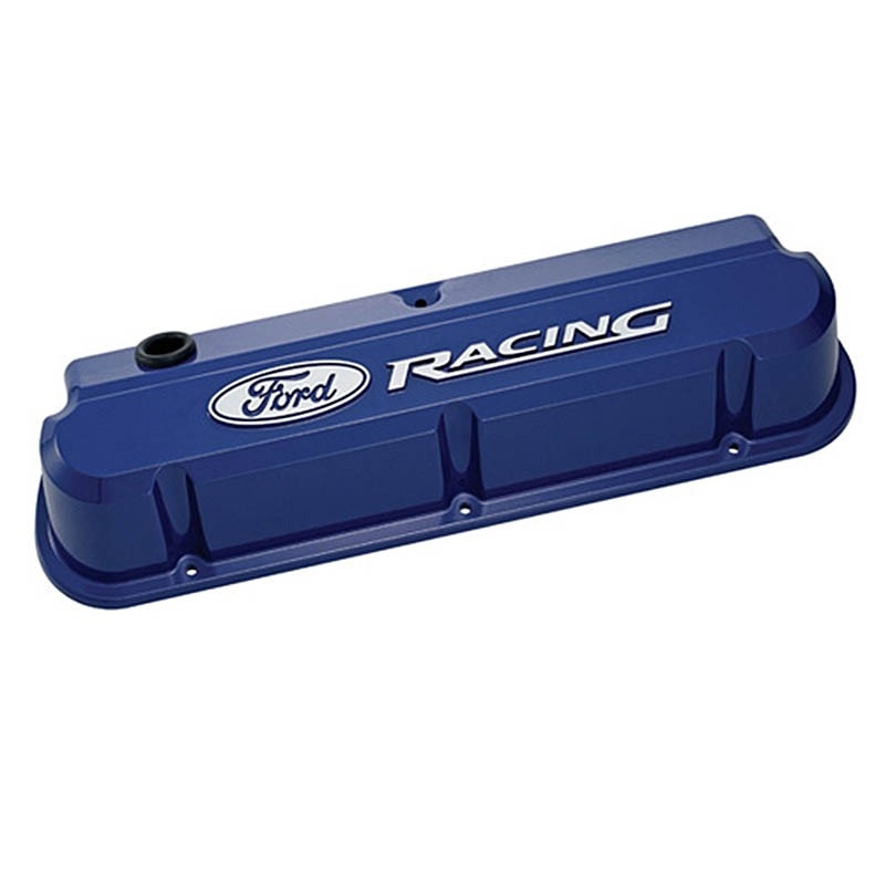 Ford Performance | VALVE COVER FORD SB SLANT EDGE FORD BLUE Ford Performance Valves & Valvetrain