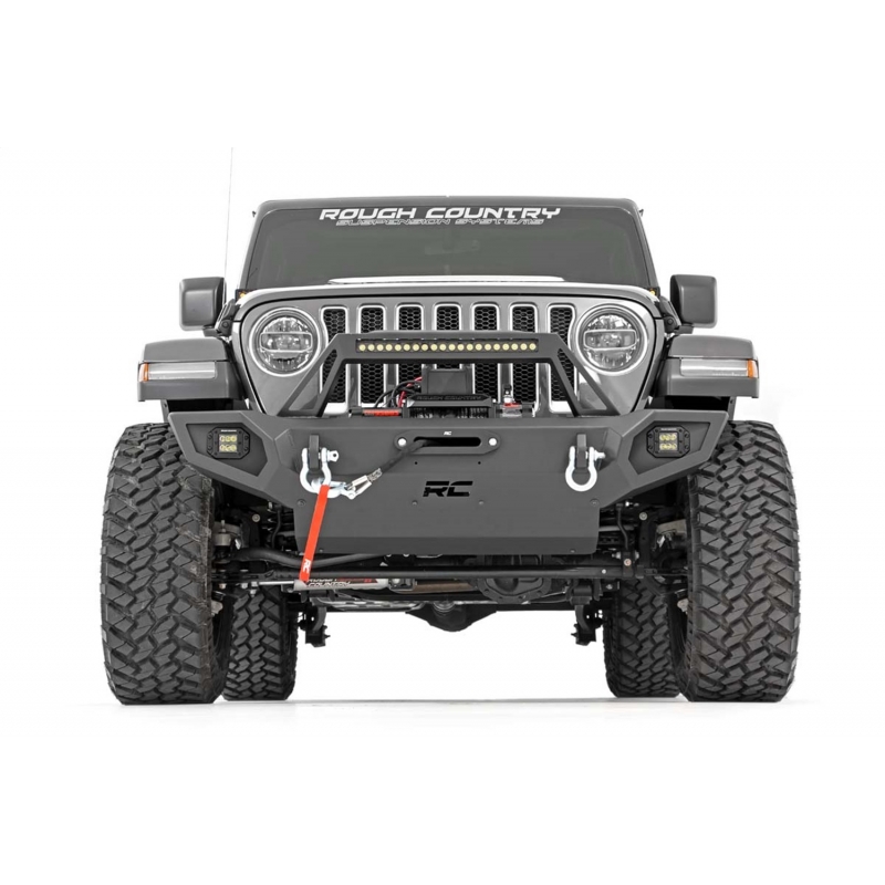 Rough Country | Bumper- Front - Gladiator / Wrangler (4xe) / Wrangler (JK) / Wrangler (JL) 2007-2022 Rough Country Off-Road B...