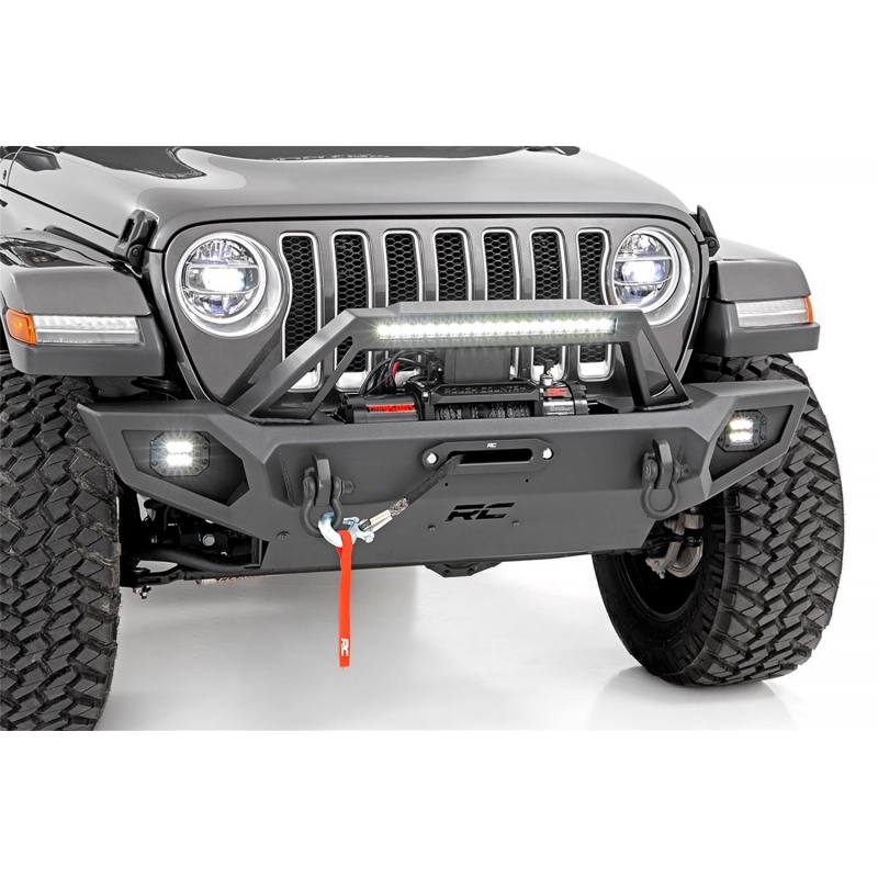 Rough Country | Bumper- Front - Gladiator / Wrangler (4xe) / Wrangler (JK) / Wrangler (JL) 2007-2022 Rough Country Off-Road B...