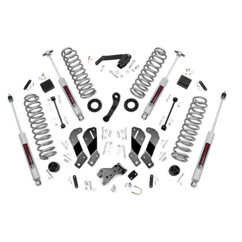 Rough Country | Lift Kit-Suspension w/Shock - Wrangler (JK) / Wrangler (JL) 3.6L / 3.8L 2007-2018 Rough Country Lift Kits