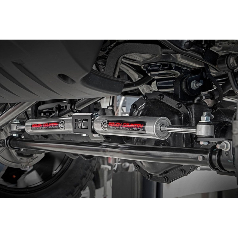 Rough Country | Steering Damper Kit - Gladiator / Wrangler (JK) / Wrangler (JL) 2018-2022 Rough Country Steering Dampers