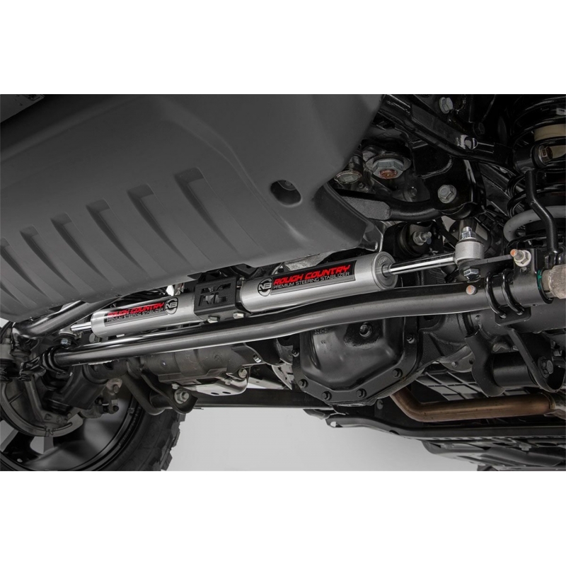 Rough Country | Steering Damper Kit - Gladiator / Wrangler (JK) / Wrangler (JL) 2018-2022 Rough Country Steering Dampers
