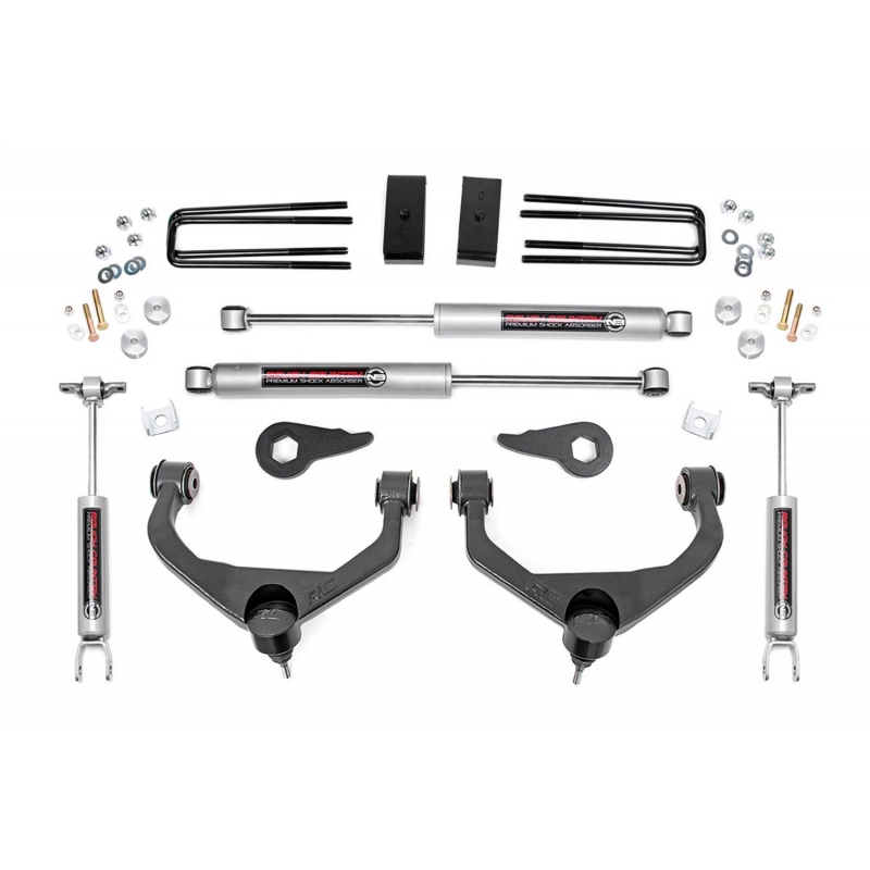 Rough Country | Lift Kit-Suspension w/Shock - Silverado / Sierra 2500 HD / 3500 HD 6.0L / 6.6L 2011-2019 Rough Country Lift Kits