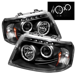 Spyder | Halo LED Projector Headlights - Expedition 4.6L / 5.4L 2003-2006 SPYDER Headlights