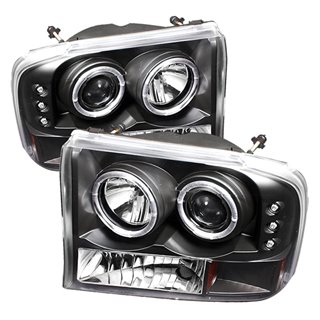 Spyder | Halo LED Projector Headlights - Excursion / F-250 2000-2004 SPYDER Headlights
