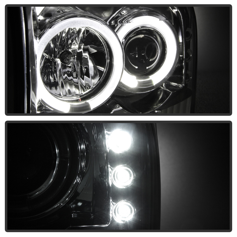 Spyder | Halo LED Projector Headlights - Excursion / F-250 2000-2004 SPYDER Headlights