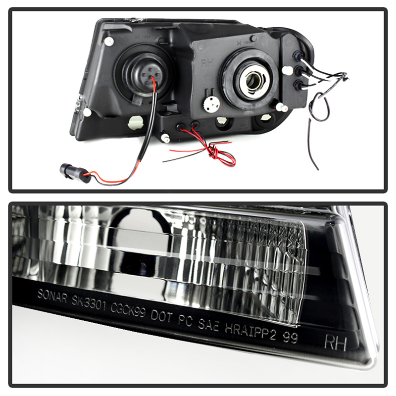 Spyder | Halo LED Projector Headlights - Grand Cherokee 4.0L / 4.7L 1999-2004 SPYDER Headlights