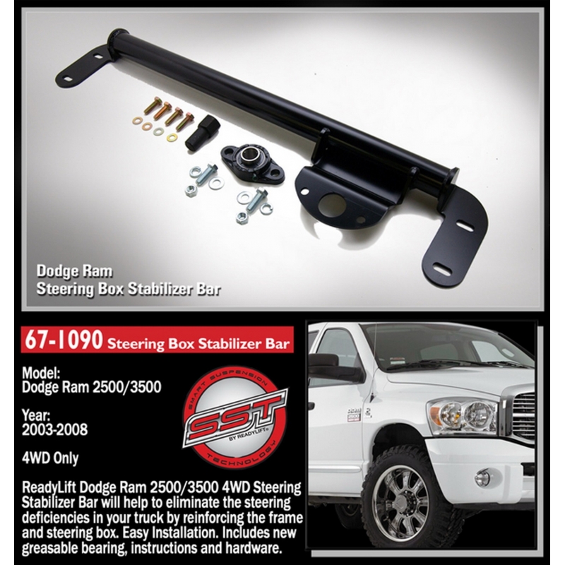 ReadyLIFT | Steering Box Stabilizer Bar - Ram 1500 / 2500 / 3500 2003-2008 ReadyLIFT Steering Dampers