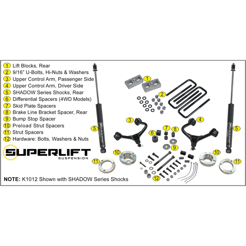 Superlift | Lift Kit-Suspension - Tacoma 2.7L / 4.0L / 3.5L 2005-2020 Superlift Suspension Lift Kits