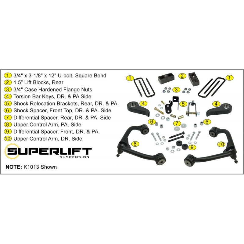 Superlift | Lift Kit-Suspension - Silverado / Sierra 2500 / 3500 6.6L 2020-2020 Superlift Suspension Lift Kits