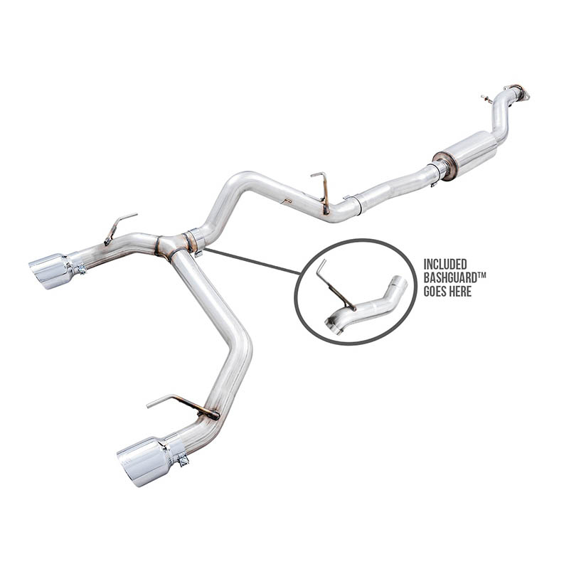 AWE Tuning | 0FG Cat-Back Exhaust (Dual 4.5" Chrome Tips) - Bronco 2.3T / 2.7TT 2021-2023