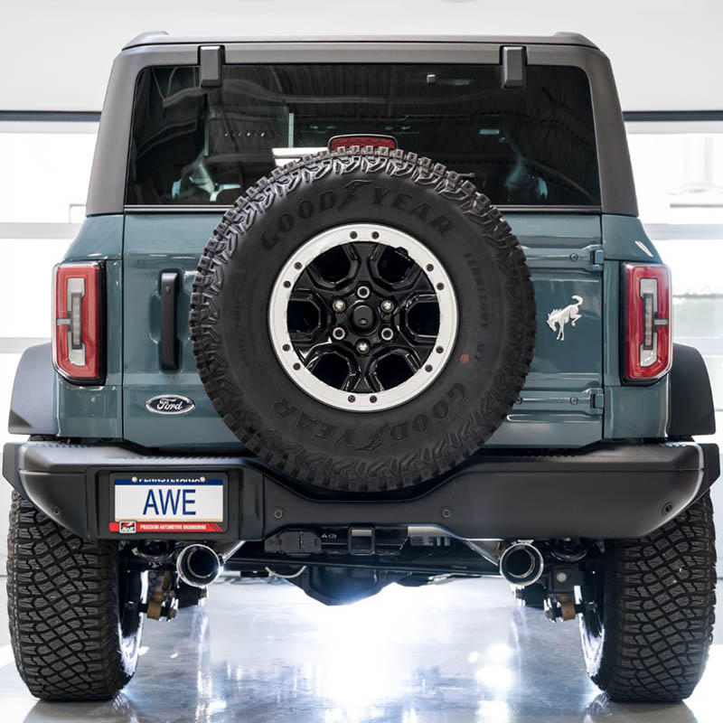 AWE Tuning | 0FG Cat-Back Exhaust (Dual 4.5" Chrome Tips) - Bronco 2.3T / 2.7TT 2021-2023