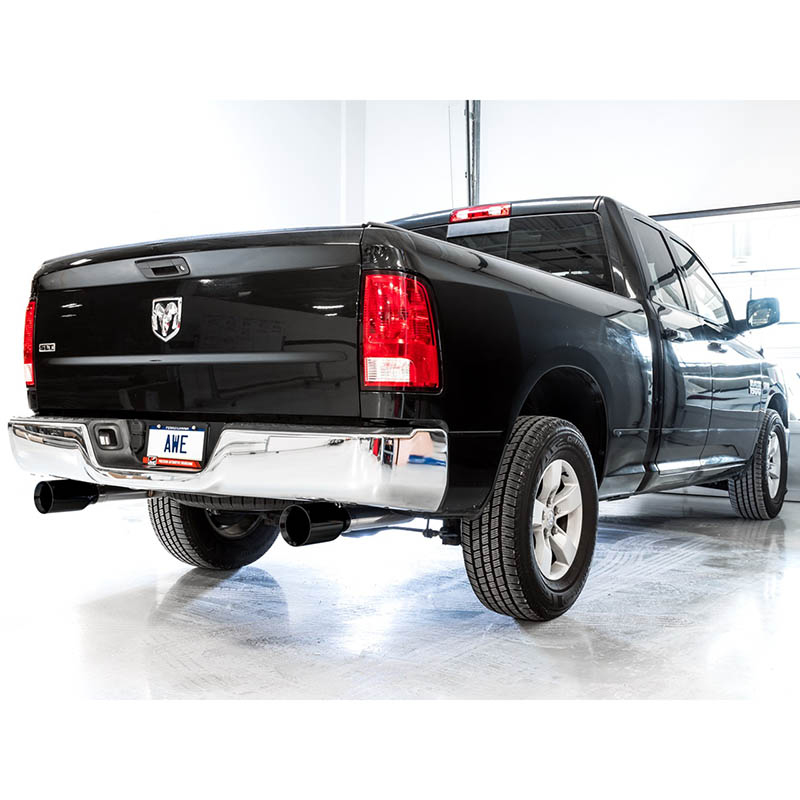 AWE Tuning | 0FG Cat-Back Exhaust (Black w/ Flat Bumper) - Ram 1500 / Classic 5.7L 2009-2022