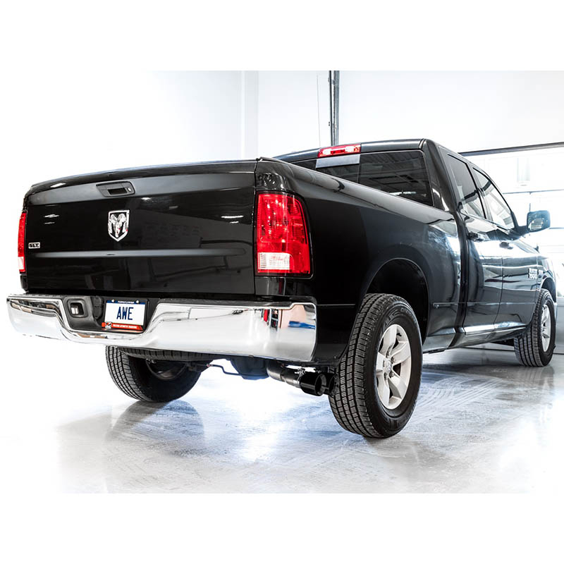 AWE Tuning | 0FG Cat-Back Exhaust (Black w/ Flat Bumper) - Ram 1500 / Classic 5.7L 2009-2022