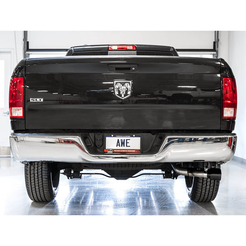 AWE Tuning | 0FG Cat-Back Exhaust (Black w/ Flat Bumper) - Ram 1500 / Classic 5.7L 2009-2022