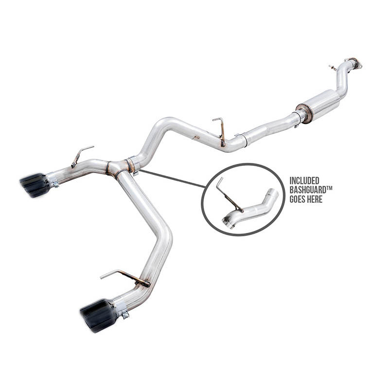 AWE Tuning | 0FG Cat-Back Exhaust (Dual 4.5" Black Tips) - Bronco 2.3T / 2.7TT 2021-2023