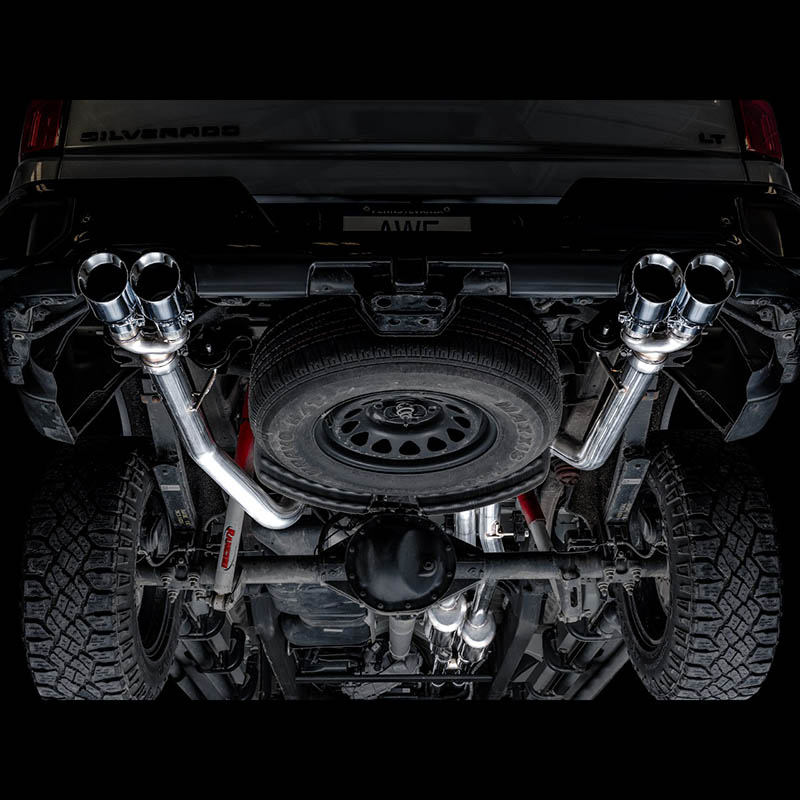 AWE Tuning | 0FG Cat-Back Exhaust Chrome Tips - Silverado / Sierra 1500 6.2L (w/ Bumper Cutouts) 2019-2022