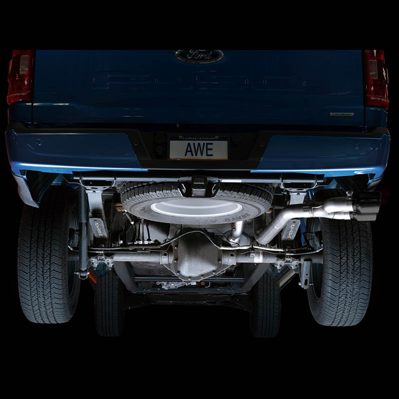 AWE Tuning | 0FG Cat-Back Exhaust (Dual Side Exit Black) - F-150 2.7T 2021-2023 AWE Tuning Cat-Back Exhausts