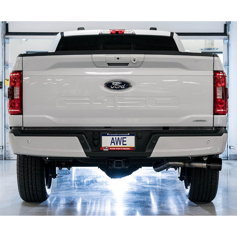 AWE Tuning | 0FG Cat-Back Exhaust (Dual Side Exit Black) - F-150 2.7T 2021-2023 AWE Tuning Cat-Back Exhausts