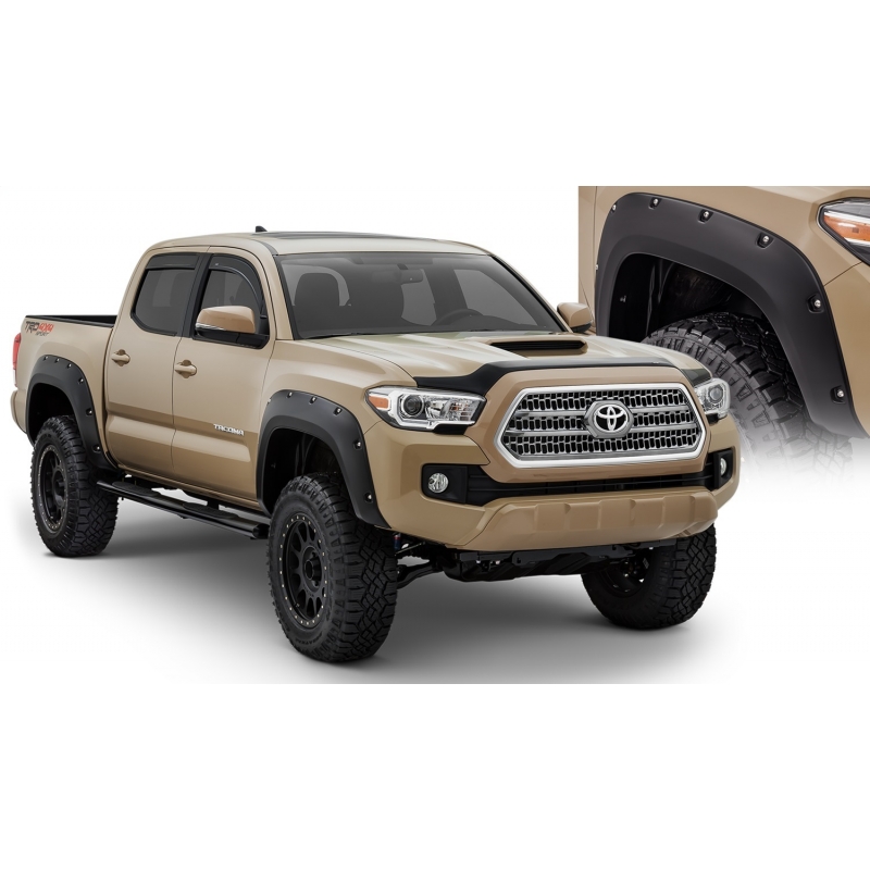 Bushwacker | Fender Flare - Tacoma 2.7L / 3.5L 2016-2022 Bushwacker Fender Flares & Trim