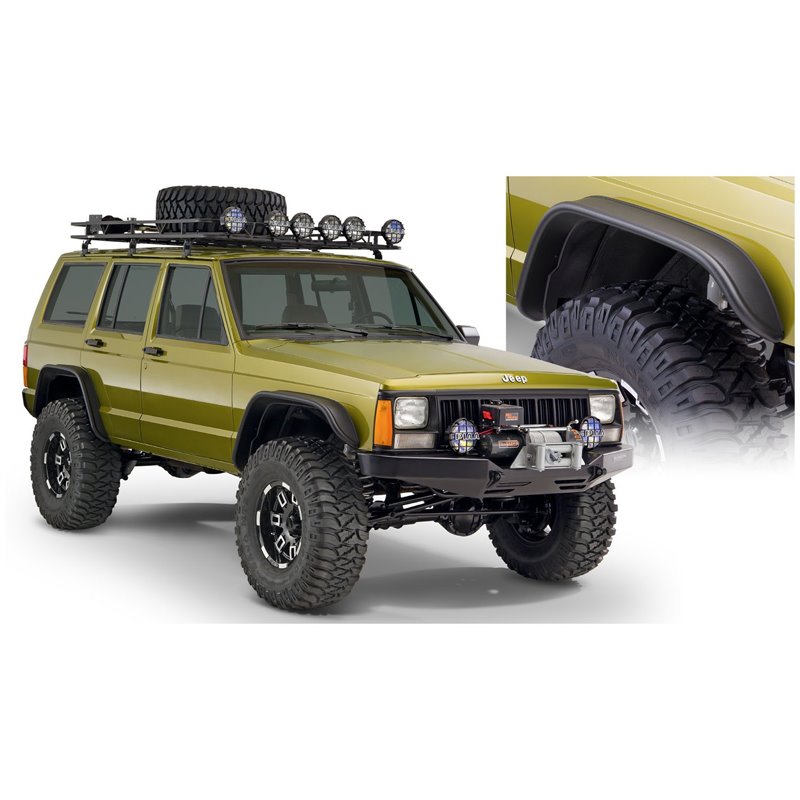 Bushwacker | Flat Style Fender Flares - Cherokee 1984-2001 Bushwacker Fender Flares & Trim