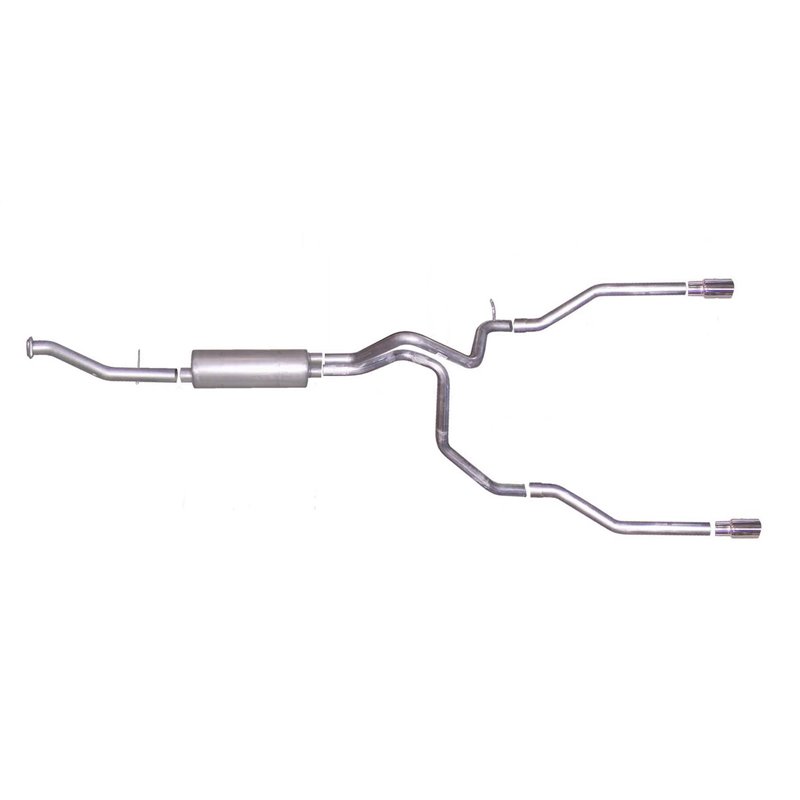 Gibson | Cat-Back Dual Split Exhaust System Aluminized Gibson Performance Cat-Back Exhausts