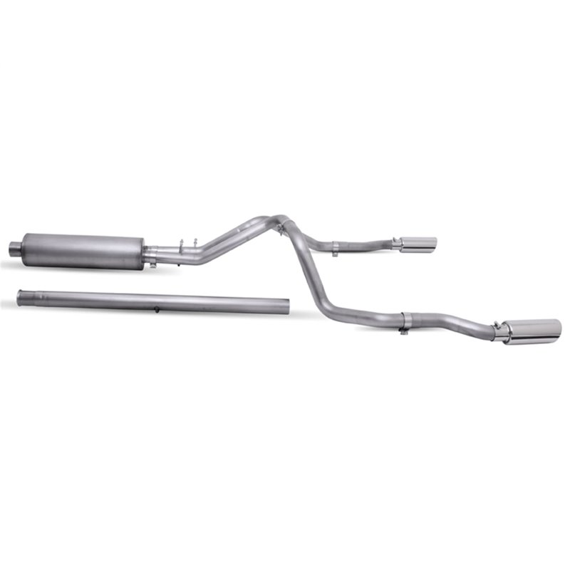 Gibson | Cat-Back Dual Split Exhaust System - Silverado 2500 HD / Silverado 3500 HD / Sierra 2500 HD / Sierra 3500 HD 6.6L 2020-