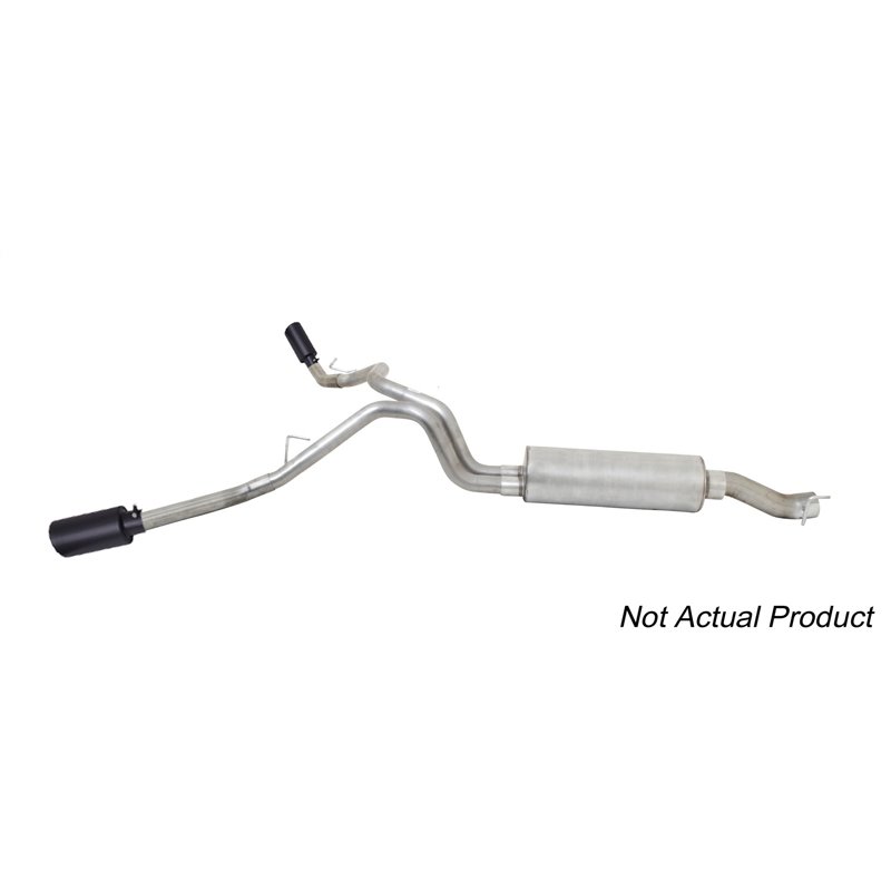 Gibson | Black Elite Cat-Back Dual Extreme Exhaust System - Silverado 1500 / Silverado 1500 LTD / Sierra 1500 4.3L / 5.3L 2019-2