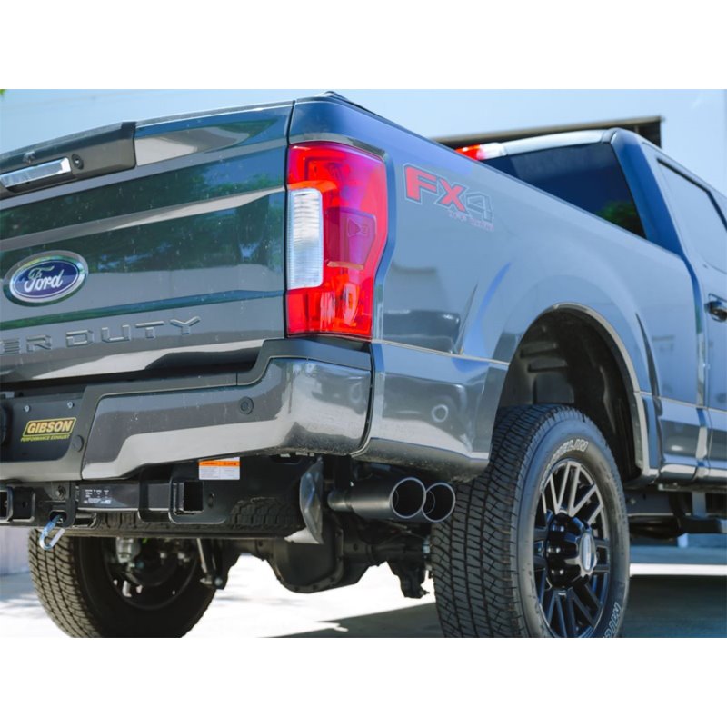 Gibson | Black Elite Cat-Back Dual Sport Exhaust System - F-250 / F-350 7.3L 2020-2021