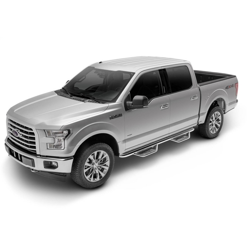 N-FAB | Podium SS Nerf Step - Cab Length (2 Steps) - F-150 / Lightning / F-250 / F-350 2015-2023 N-FAB Step Bars