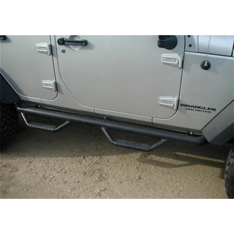 N-FAB | Nerf Step - Wheel-to-Wheel (2 Steps) - Wrangler (JK) / Wrangler (JL) 3.6L / 3.8L 2007-2018 N-FAB Step Bars