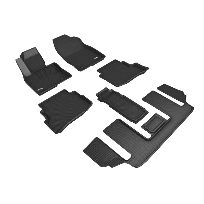 3D Mats | KAGU Floor Mat - 1ère, 2e & 3e Rangées - CX-9 2.5T 2020-2023 3D Mats Floor Mats