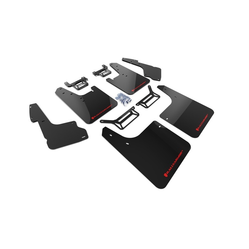 RallyArmor | Mud flap Red Logo - 4Runner 2012-2019 RallyArmor Garde-boue