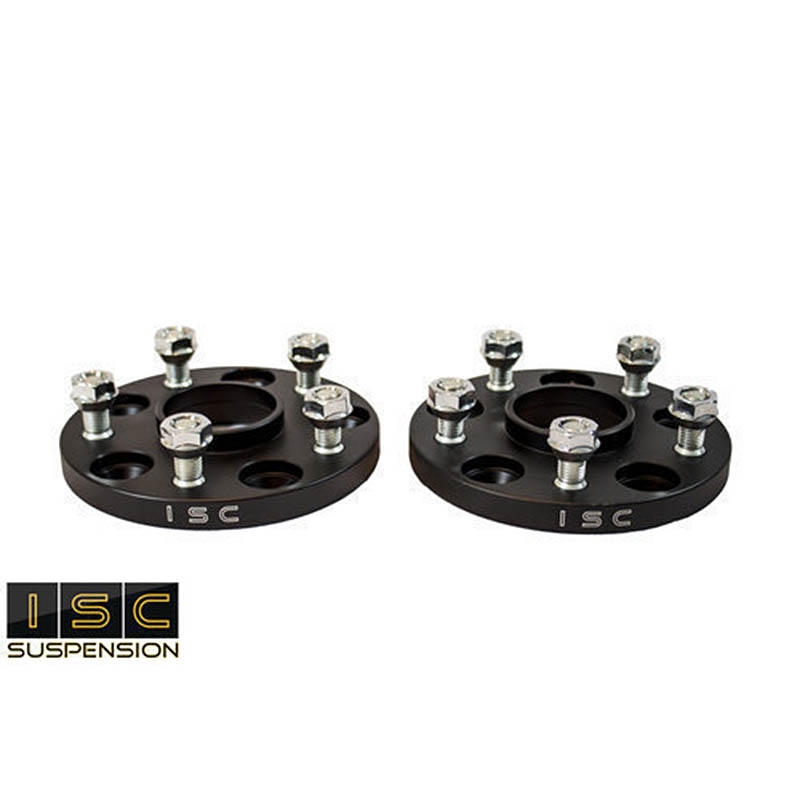 ISC Suspension | Wheel Spacers - 15mm / 60mm / 5x114.3 / 12x1.5 (Black) (Sold as a pair) ISC Suspension Spacer de roues