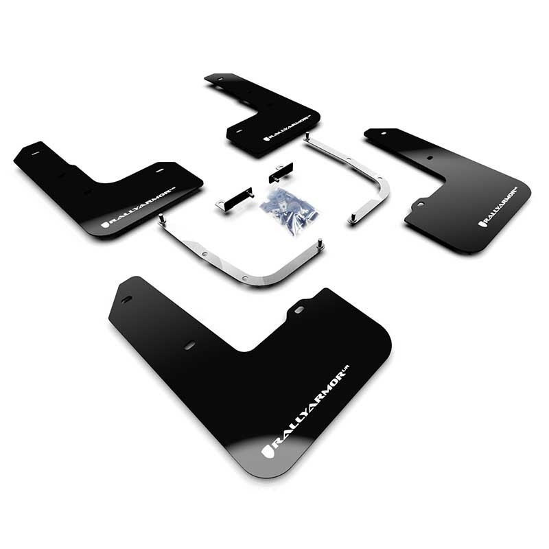 RallyArmor | Mud flap White Logo - Veloster N 2019-2022 RallyArmor Mud Flaps