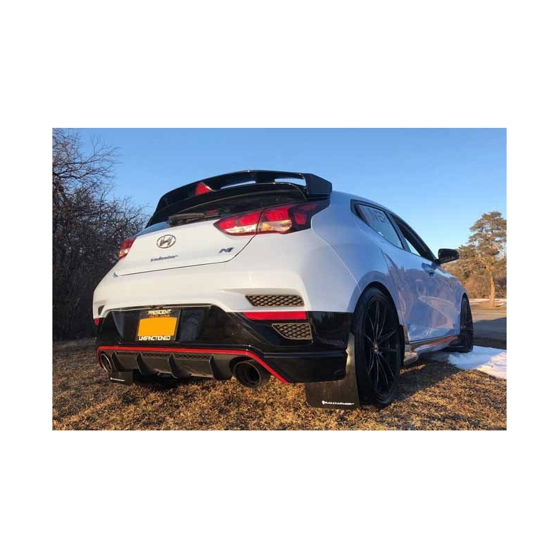 RallyArmor | Mud flap White Logo - Veloster N 2019-2022 RallyArmor Mud Flaps