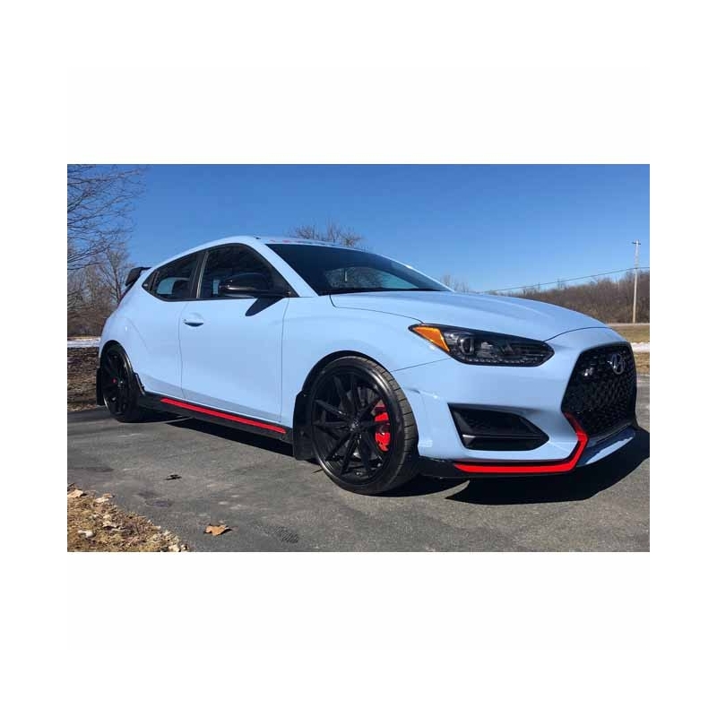 RallyArmor | Mud flap White Logo - Veloster N 2019-2022 RallyArmor Mud Flaps