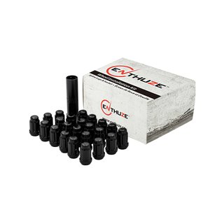 Enthuze | Lug Nuts (24) - Closed End - Black - 12MM X 1.50 Enthuze Noix de roues & Barrures