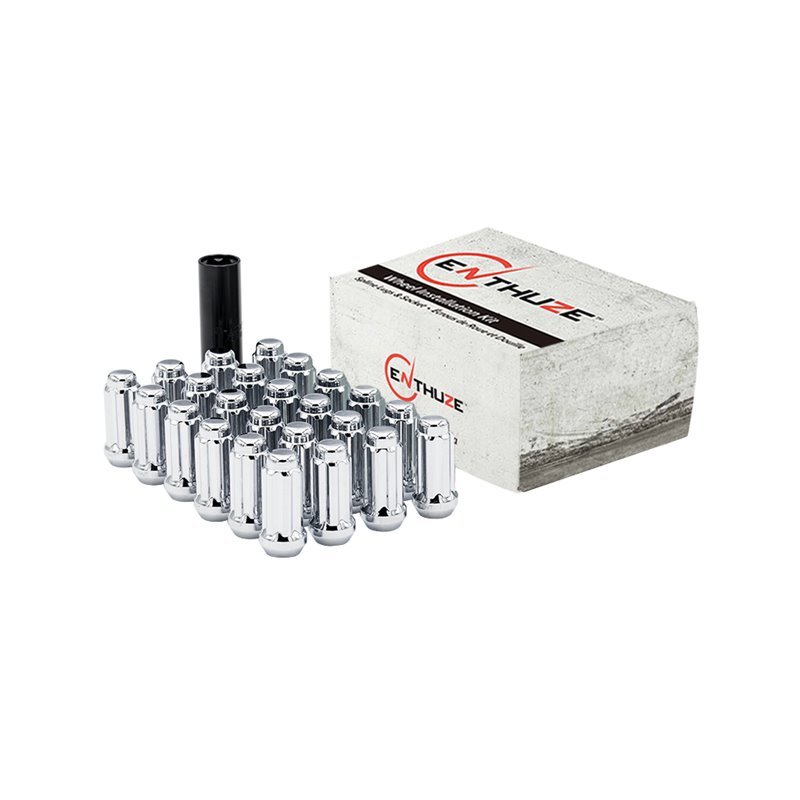 Enthuze | Lug Nuts (24) - Closed End Long - Chrome - 14MM X 2.00 Enthuze Noix de roues & Barrures
