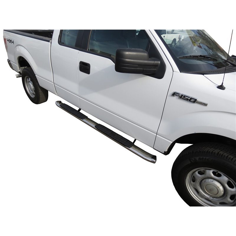 Enthuze | Stainless Steel Series Side Bar - Silverado / Sierra 1500 / HD Double Cab 2007-2019