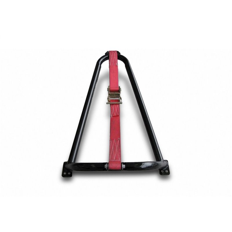 N-FAB | Bed Mounted Tire Carrier w/Red Strap