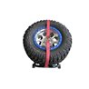 N-FAB | Bed Mounted Tire Carrier w/Red Strap