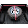 N-FAB | Bed Mounted Rapid Strap Tire Carrier w/Red Strap