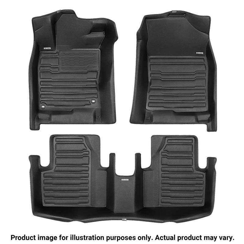 TuxMat | Floor Mats (1st & 2nd Row) - Gladiator 2020-2023 (w/ Backrow Lockable Storage) TuxMat Floor Mats