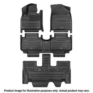 TuxMat | Floor Mats (1st, 2nd & 3rd Row) - Traverse 2018-2023 (w/ 2nd Row Captain Seats) TuxMat Floor Mats