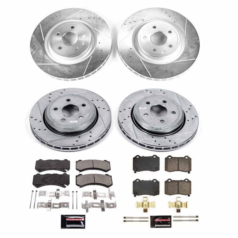 PowerStop | Z23 Evolution Sport Disc Brake Pad & Rotor Kit - Avant & Arrière - Durango SRT / Grand Cherokee 6.4L 2018-2021