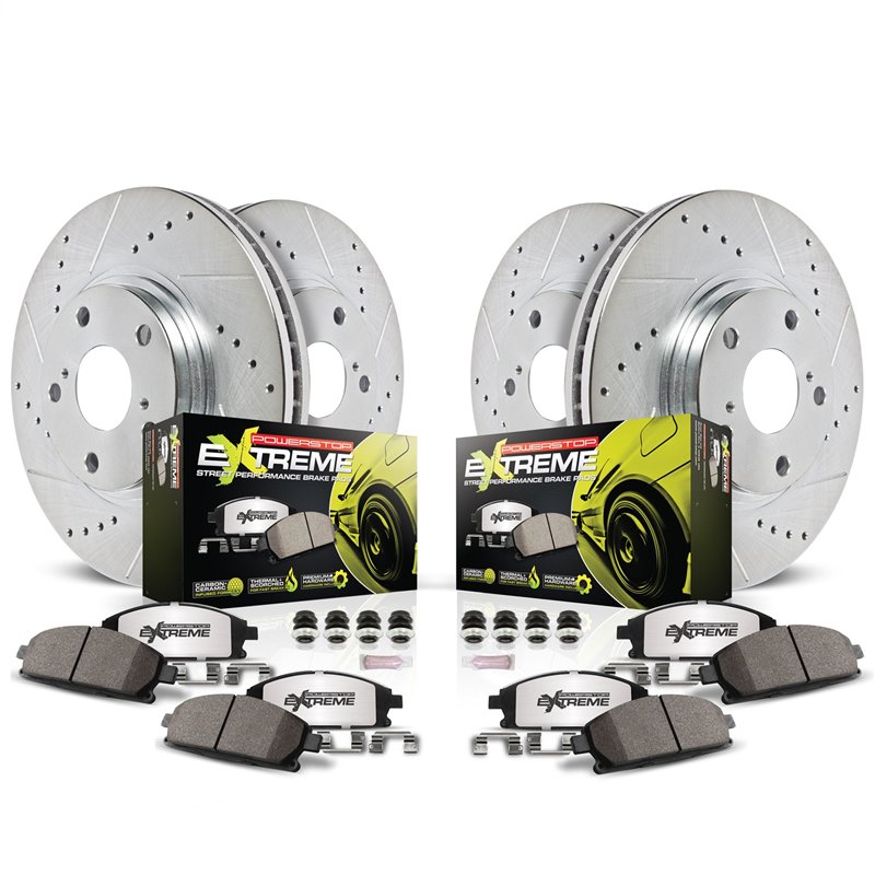 PowerStop | Z26 Street Warrior Disc Brake Pad & Rotor Kit - Avant & Arrière - Durango SRT / Grand Cherokee 6.4L 2018-2021