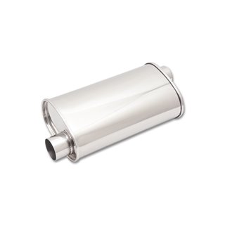 Vibrant | STREETPOWER Oval Muffler, 2.25" inlet/outlet (Offset-Offset) Vibrant Performance Muffler