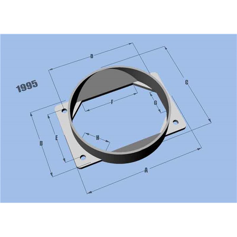 Vibrant | Mass Air Flow Sensor Adapter Plate, for Mitsubishi Applications Vibrant Performance Mass Air Flow Sensors