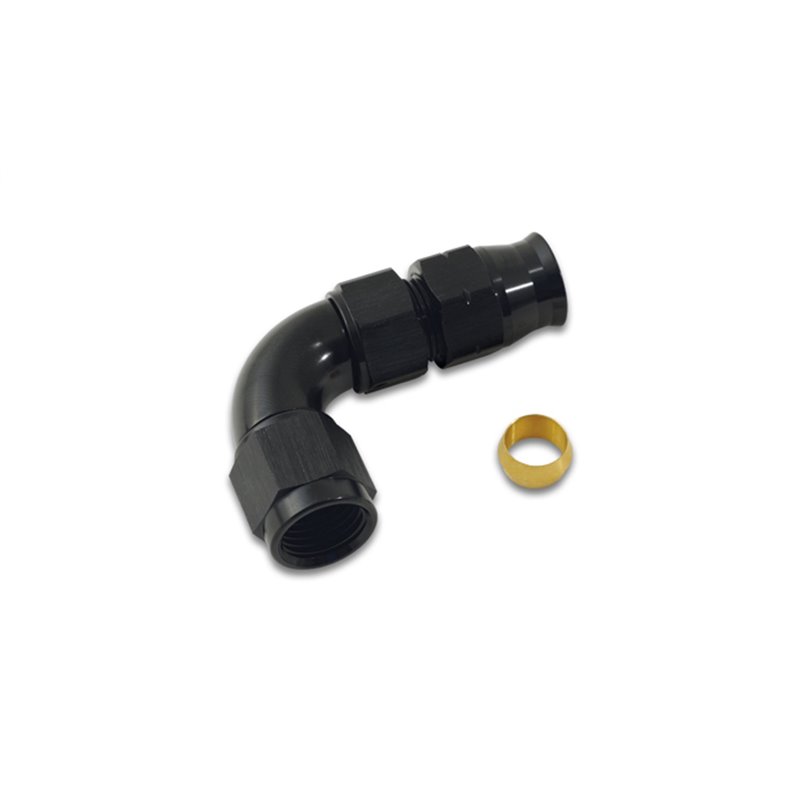 Vibrant | 90 Degree Tube to Female AN Adapter, Tube O.D. - 3/8" AN Size: -6